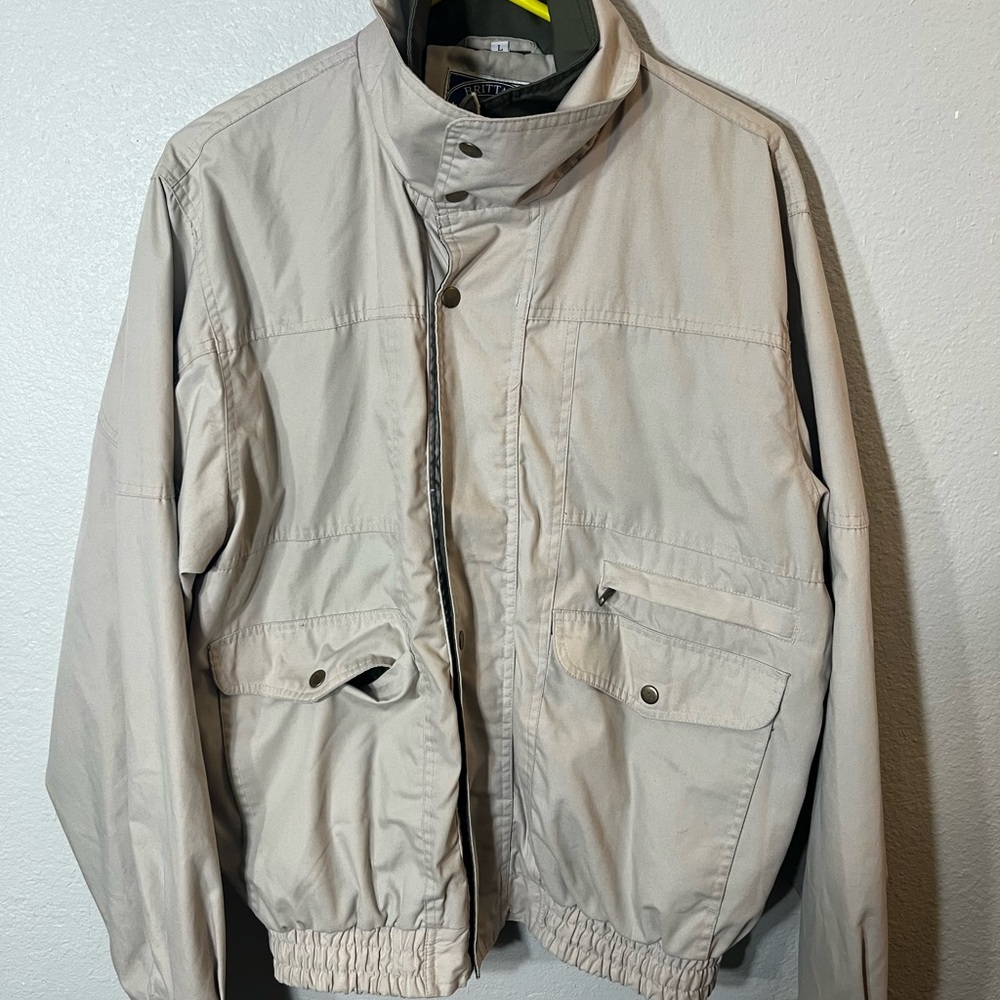 Men's Beige Windbreaker Jacket
